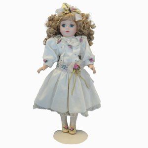 Limited Edition Melissa Jane Vintage Victorian Blond Hair Doll Porcelain Craft